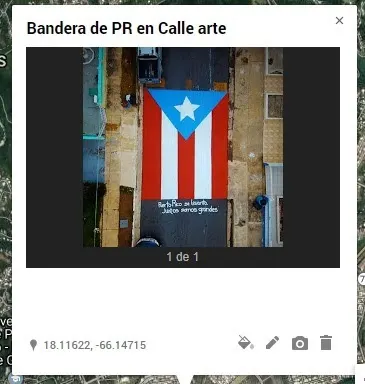 Bandera de PR en Calle arte